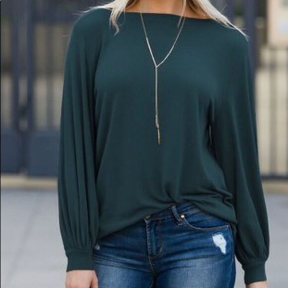 Tops - SALE Burgundy and Teal Blouse